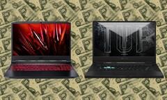 Es probable que los precios del Acer Nitro 5 y del Asus TUF Dash F15 aumenten pronto. (Fuente de la imagen: Acer/Asus - editado)