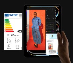 El iPad Pro de Apple recibe la peor calificación de la nueva etiqueta energética de la UE. (Fuente de la imagen: Apple, editado)
