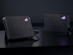 Asus incluye un sencillo soporte con sus eGPU ROG XG Mobile 2025. (Fuente de la imagen: Asus)