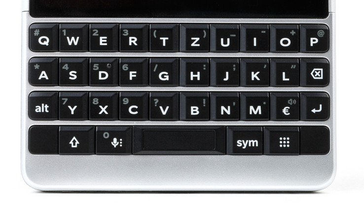 El teclado físico del BlackBerry KEY2