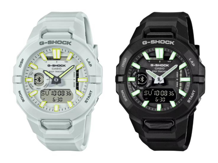 El Casio G-Shock GBA950-7A (izquierda) y el GBA950-1A (derecha). (Fuente de la imagen: Casio)