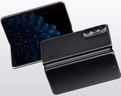 El Oppo Find N plegable podría ser una amenaza para el Galaxy Z Fold3 (Imagen: @evleaks/Oppo)