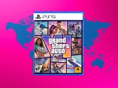 Se muestra la caja de GTA 6 para PS5 con un mapa del mundo