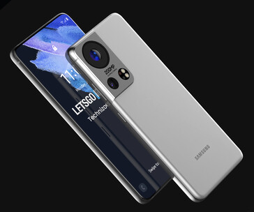 Render del concepto Samsung Galaxy S22 Ultra (imagen vía LetsGoDigital)