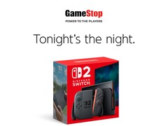Cartel del lanzamiento de medianoche de Nintendo Switch 2 en GameStop (Fuente de la imagen: GameStop)