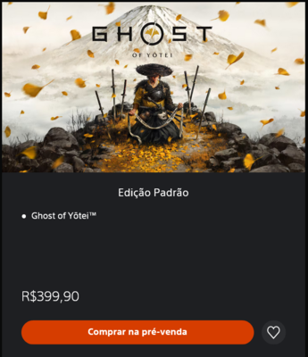 Precio de Ghost of Yotei en la PS Store brasileña (Fuente de la imagen: captura de pantalla, PlayStation Store brasileña)