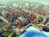 Una imagen en la que se ve una ciudad y varios edificios en «Kingdoms and Castles». 