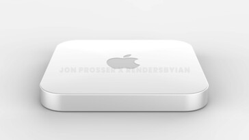 Render del Mac Mini M1X. (Fuente de la imagen: @RendersbyIan)