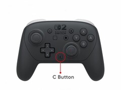 El mando Pro de Nintendo Switch 2 tiene un botón C como en los Joy-Con 2. (Fuente de la imagen: Nintendo)