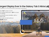 El Galaxy Tab S8 Ultra es el mayor Galaxy Tab hasta la fecha. (Fuente de la imagen @dohyun854)