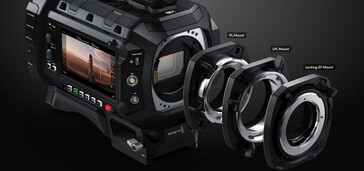 La Ursa Cine 12K dispone de monturas intercambiables para compatibilidad con una amplia gama de objetivos. (Fuente: Blackmagic)