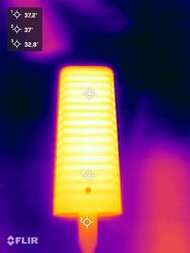 Acumulación de calor durante la prueba de resistencia (parte inferior)