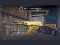 La skin Arabesco dorado para el AK-47 en Counter Strike 2 (fuente de la imagen: r/ohnePixel)