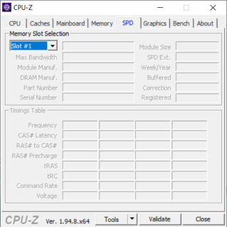 CPU-Z - SPD (no disponible)