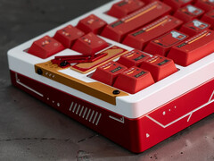 Teclado para juegos Chilkey Slice68 HE en rojo visto desde atrás