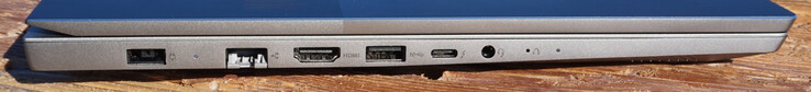 Izquierda: puerto de alimentación, puerto LAN, HDMI 2.0, USB-A (10 Gbit/s), Thunderbolt 4, toma de auriculares