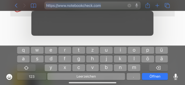 Modo apaisado del teclado