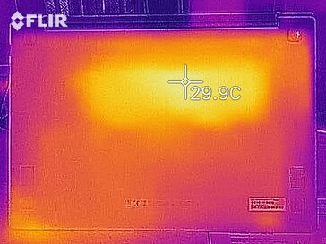 Imagen térmica en reposo - lado inferior