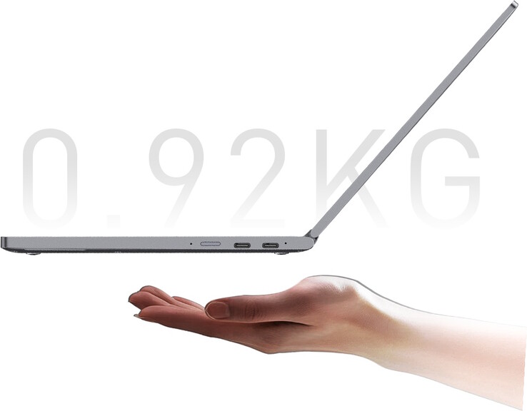 La MiniBook X sólo viene con dos puertos USB-C y un conector de audio de 3,5 mm para E/S (Fuente de la imagen: Chuwi)