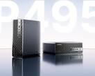 La imagen muestra el mini PC minisforum MS-S1, que tiene un volumen de tan solo 3,5 L y cuenta con la APU Gorgon Halo de mayor potencia.