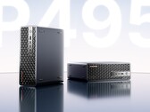 La imagen muestra el mini PC minisforum MS-S1, que tiene un volumen de tan solo 3,5 L y cuenta con la APU Gorgon Halo de mayor potencia.