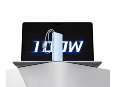 El nuevo banco de energía de 100 W cuesta unos 28 dólares en China. En la imagen: una imagen promocional del cargador portátil. (Fuente de la imagen: Baseus) 