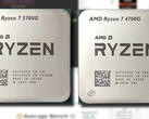 El AMD Ryzen 7 5700G ofrece una sorprendente mejora de la iGPU respecto al Ryzen 7 4700G en las pruebas sintéticas. (Fuente de la imagen: AMD/UserBenchmark/CPU-Z Validator - editado)