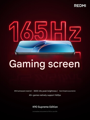 Características destacadas de la pantalla del Redmi K90 Ultra (traducción automática)