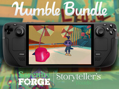 Todos los juegos de la colección Serenity Forge pueden adquirirse por un pago mínimo de 12 $. En la imagen: Baraja Steam corriendo Smile For Me. (Fuente de la imagen: Humble Bundle y Steam - editado)