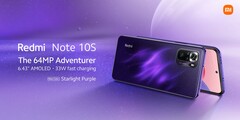 El Redmi Note 10S en su nuevo acabado Starlight Purple. (Fuente de la imagen: Xiaomi)