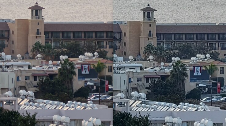 Izquierda: Vivo X300 Pro 85 mm 200 MP de aumento. Derecha: Vivo X300 Pro 85 mm 12 MP de aumento.