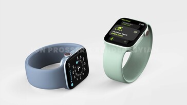 Apple Watch 7 Verde/Azul (imagen vía Jon Prosser)