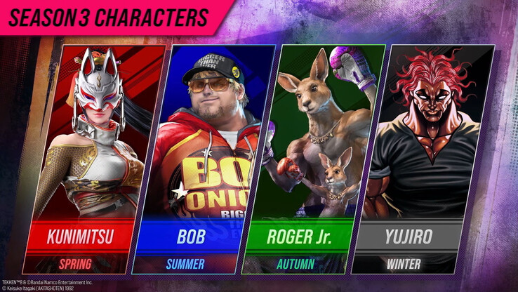 La lista de DLC de la tercera temporada de Tekken 8 está formada por tres personajes que regresan... y Yujiro.