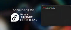 Cuatro giros diferentes de Fedora Linux se agrupan ahora bajo el nombre &quot;Fedora Atomic Desktops&quot; (Imagen: Fedora Magazine).