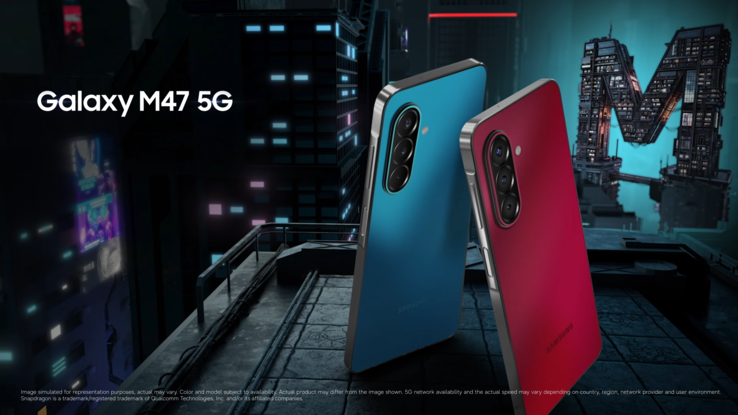 El Galaxy M47 5G está disponible en dos colores.