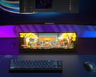 El Corsair Xeneon Edge siendo utilizado debajo de un monitor primario. (Fuente de la imagen: Corsair)
