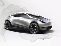 El teaser inicial del diseño de la plataforma del Modelo 2. (Fuente de la imagen: Tesla)