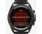 Un Galaxy Watch3 inicia un ECG. (Fuente: Samsung)
