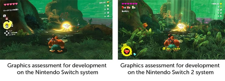 Comparación de Donkey Kong Bananza como juego de Switch frente a Switch 2 (Fuente de la imagen: Nintendo of America)