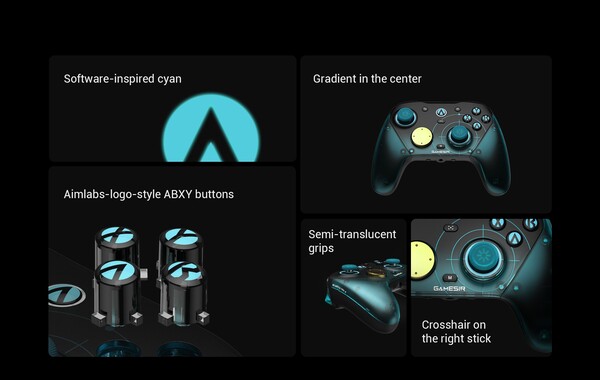 La GameSir G7 Pro Aimlabs Edition tiene una combinación de colores personalizada. (Fuente de la imagen: GameSir)