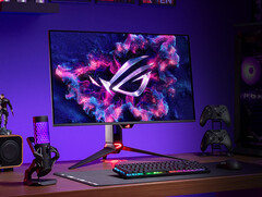 El ROG Swift OLED PG32UCDMR se parece muchísimo al PG32UCDM, este último en la imagen. (Fuente de la imagen: Asus)