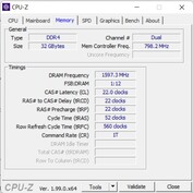 CPU-Z: Memoria de trabajo