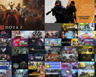 La herramienta de panorama de tiempo de juego escala automáticamente las fichas de cada juego en función del tiempo de juego, utilizando cuadrículas CSS dinámicas. En la imagen, un collage creado con dicha herramienta. (Fuente de la imagen: Playtime-panorama)