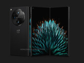 El OnePlus Fold debería ser un competidor del Galaxy Z Fold5 cuando aterrice a finales de este año. (Fuente de la imagen: OnLeaks y SmartPrix)