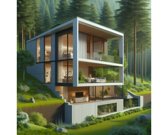 Casas pasivas: ¿el futuro de la vida sostenible? (imagen simbólica: Bing AI)