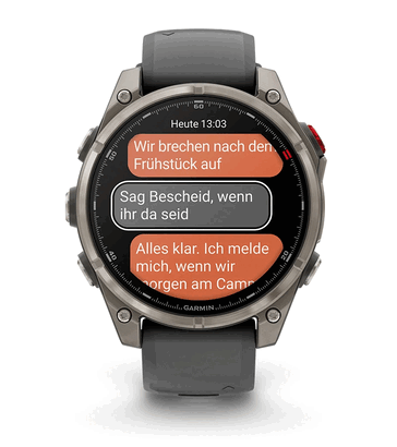 La comunicación por satélite también puede utilizarse para escribir mensajes más triviales. (Fuente de la imagen: Garmin)