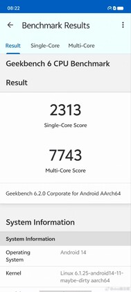 Puntuación de la CPU MediaTek Dimensity 9300 en Geekbench (imagen vía Weibo)