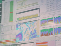 Pantalla con datos meteorológicos