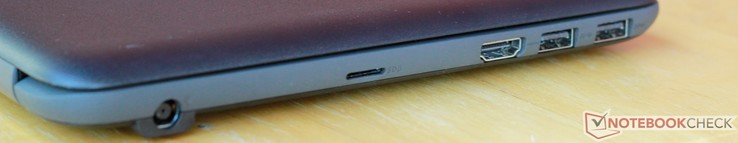 Izquierda: entrada de CC, microSD, HDMI, 2x USB 3.0