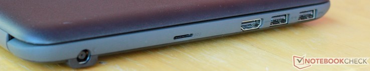 Izquierda: entrada de CC, microSD, HDMI, 2x USB 3.0